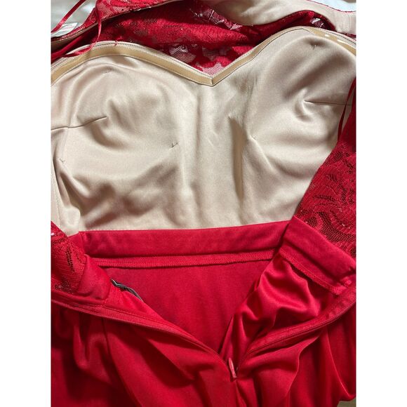 Night Way Collections Red Lace Maxi Dress - Picture 7 of 13